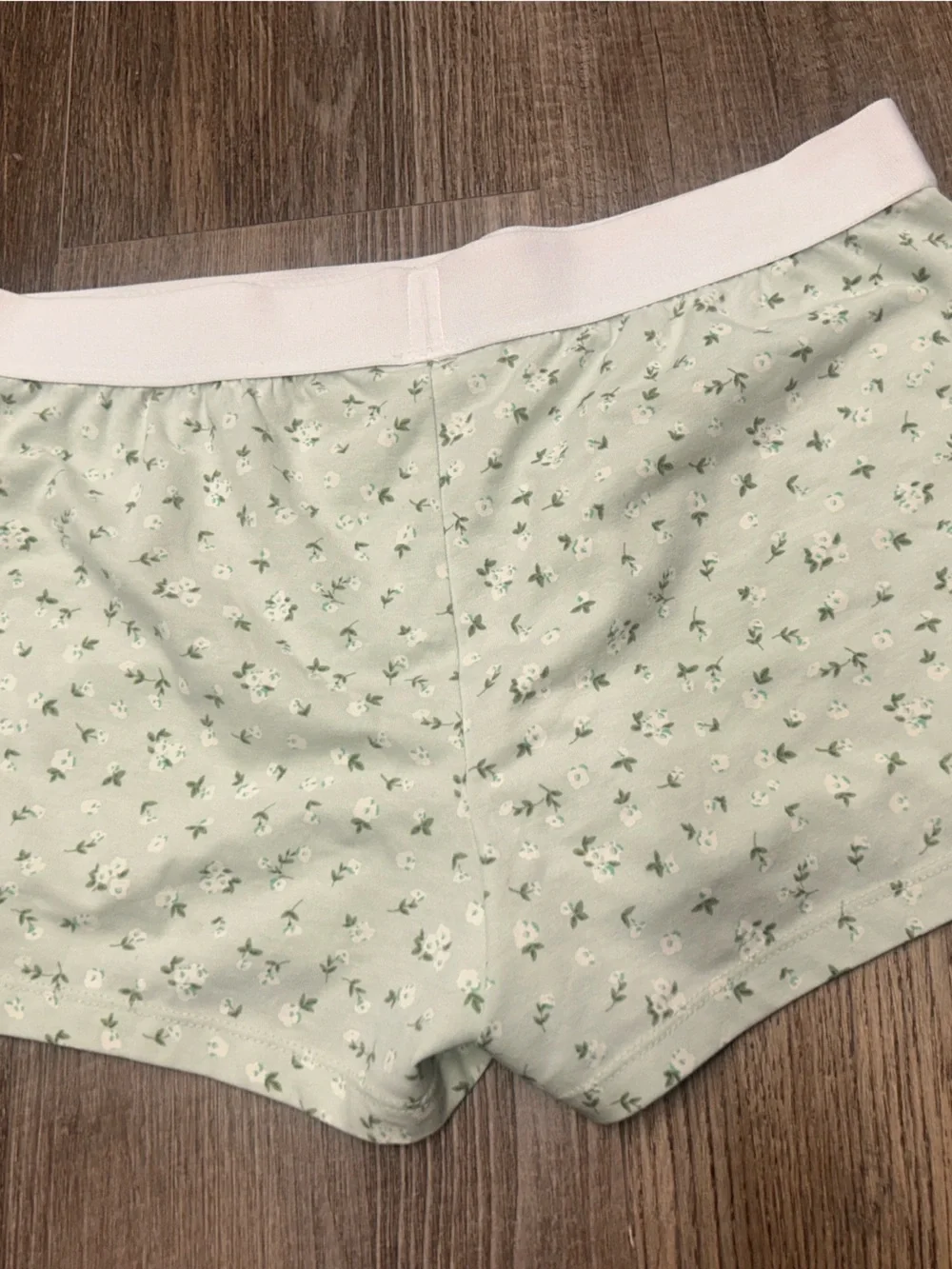 No Boundaries Light Green floral girls Pajama shorts